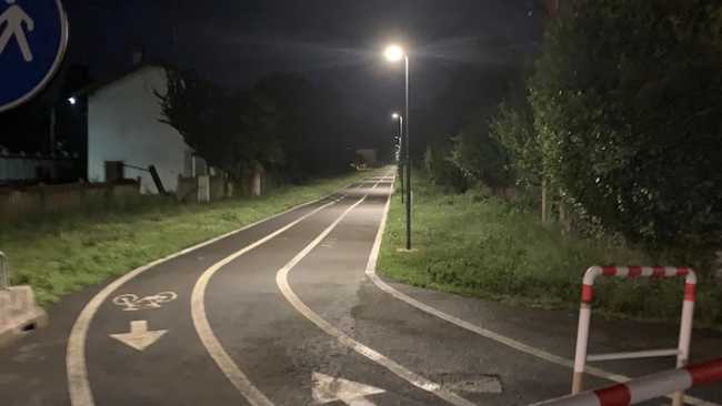 gozzano luci ciclabile