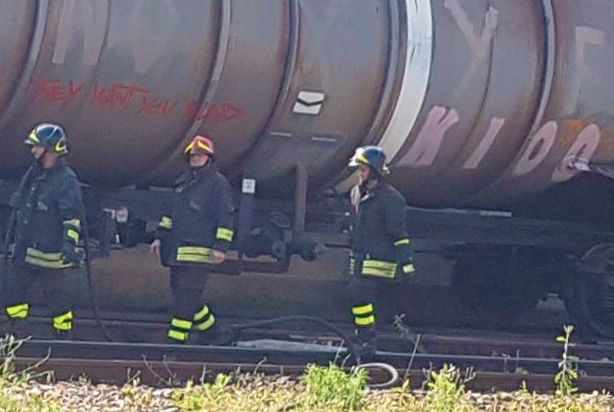 vigili fuoco vagone treno